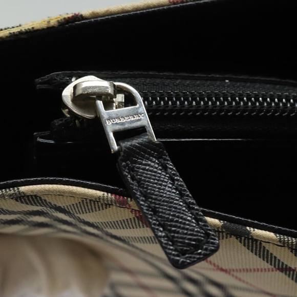 BURBERRY Nova Check Tote Bag Canvas Beige Auth 81323 - Picture 10 of 16